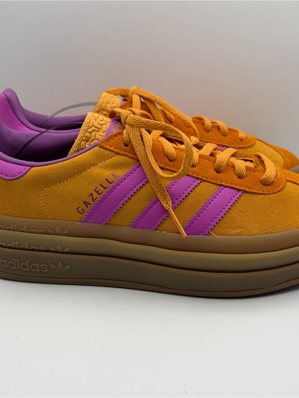 adidas Gazelle Women’s Orange & Purple Platform Sneakers
